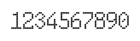6×10数字点阵字体 ddN610AA0858
