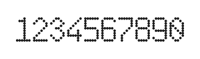 6×10数字点阵字体 ddN610AA0860