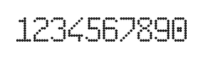 6×10数字点阵字体 ddN610AA0861