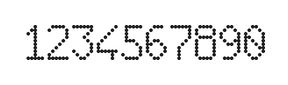 6×10数字点阵字体 ddN610AA0862