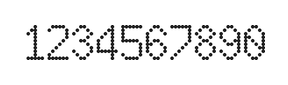 6×10数字点阵字体 ddN610AA0864