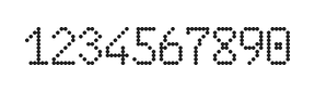 6×10数字点阵字体 ddN610AA0869