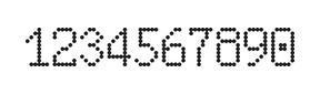 6×10数字点阵字体 ddN610AA0878