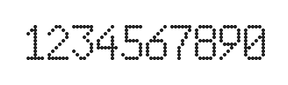 6×10数字点阵字体 ddN610AA0879