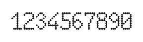 6×10数字点阵字体 ddN610AA0880