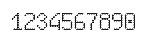 6×10数字点阵字体 ddN610AA0884