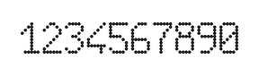 6×10数字点阵字体 ddN610AA0886