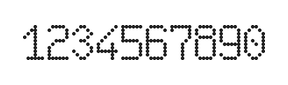 6×10数字点阵字体 ddN610AA0890