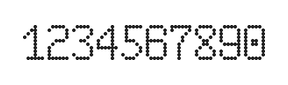 6×10数字点阵字体 ddN610AA0898