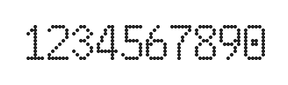 6×10数字点阵字体 ddN610AA0901