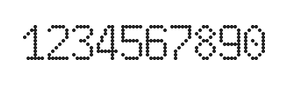 6×10数字点阵字体 ddN610AA0902
