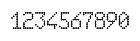 6×10数字点阵字体 ddN610AA0904