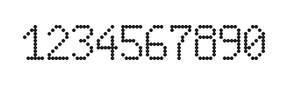 6×10数字点阵字体 ddN610AA0907