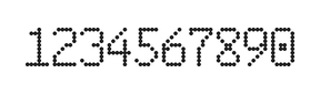 6×10数字点阵字体 ddN610AA0908
