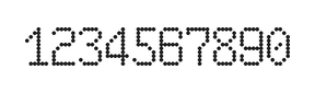 6×10数字点阵字体 ddN610AA0909