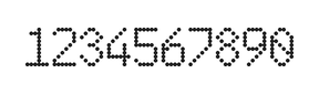 6×10数字点阵字体 ddN610AA0910