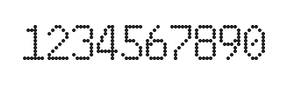 6×10数字点阵字体 ddN610AA0911