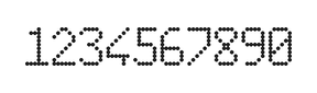 6×10数字点阵字体 ddN610AA0915