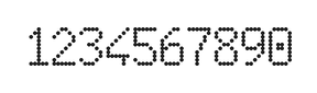 6×10数字点阵字体 ddN610AA0916