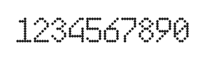 6×10数字点阵字体 ddN610AA0917