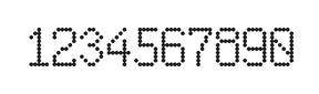 6×10数字点阵字体 ddN610AA0923