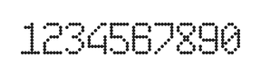6×10数字点阵字体 ddN610AA0924