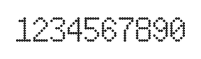 6×10数字点阵字体 ddN610AA0925