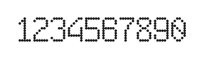6×10数字点阵字体 ddN610AA0926