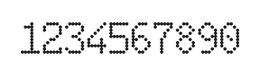 6×10数字点阵字体 ddN610AA0928