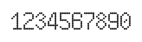 6×10数字点阵字体 ddN610AA0931