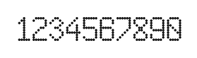 6×10数字点阵字体 ddN610AA0932