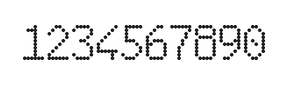 6×10数字点阵字体 ddN610AA0933