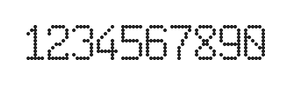 6×10数字点阵字体 ddN610AA0937