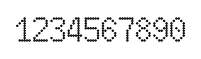6×10数字点阵字体 ddN610AA0938