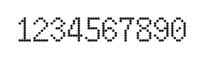 6×10数字点阵字体 ddN610AA0939