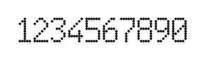 6×10数字点阵字体 ddN610AA0940