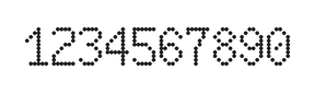 6×10数字点阵字体 ddN610AA0943