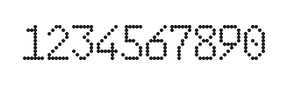 6×10数字点阵字体 ddN610AA0947