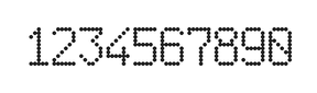 6×10数字点阵字体 ddN610AA0949