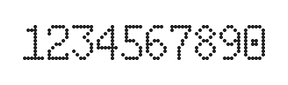 6×10数字点阵字体 ddN610AA0950