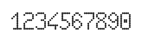 6×10数字点阵字体 ddN610AA0952