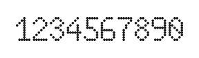 6×10数字点阵字体 ddN610AA0953