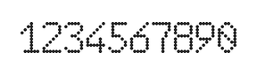 6×10数字点阵字体 ddN610AA0955