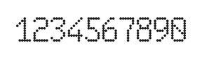 6×10数字点阵字体 ddN610AA0957