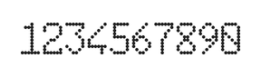 6×10数字点阵字体 ddN610AA0958