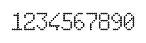 6×10数字点阵字体 ddN610AA0960