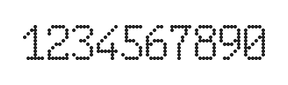 6×10数字点阵字体 ddN610AA0963