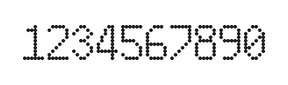 6×10数字点阵字体 ddN610AA0965
