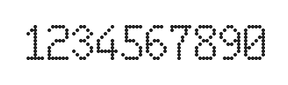 6×10数字点阵字体 ddN610AA0966