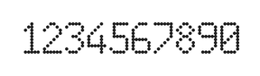 6×10数字点阵字体 ddN610AA0967